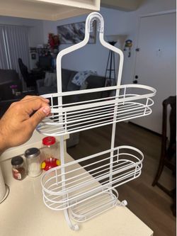 Heavy-Duty Large White Shower Caddy