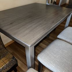 Grey Dining Table With 4 Chairs