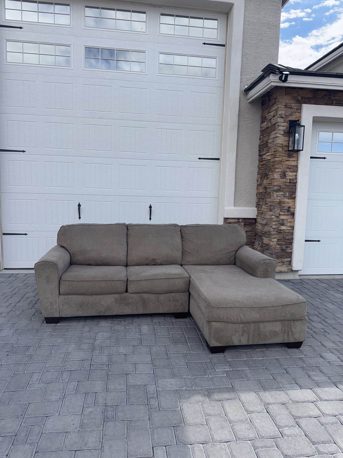 Two piece brown sectional