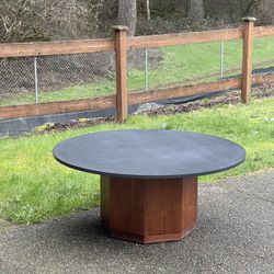 Mid-Century Modern Stone Top Coffee Table