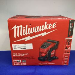 Milwaukee 2475-21XC - M12 12-V Cordless Electric Portable Inflator Kit w/4.0 Ah Batt & Charger