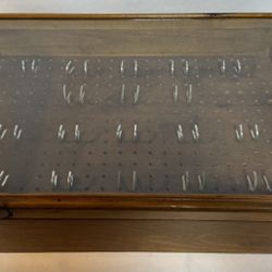 Vintage Solid Wood Tabletop Countertop or Hanging Display Case