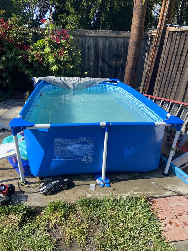 taking down intex rectangular pool
