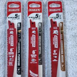 Diablo 6" Sawzall Blades 5 Pack 