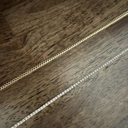 Miami Cuban Link 14K Gold and Diamond 14K Gold chain