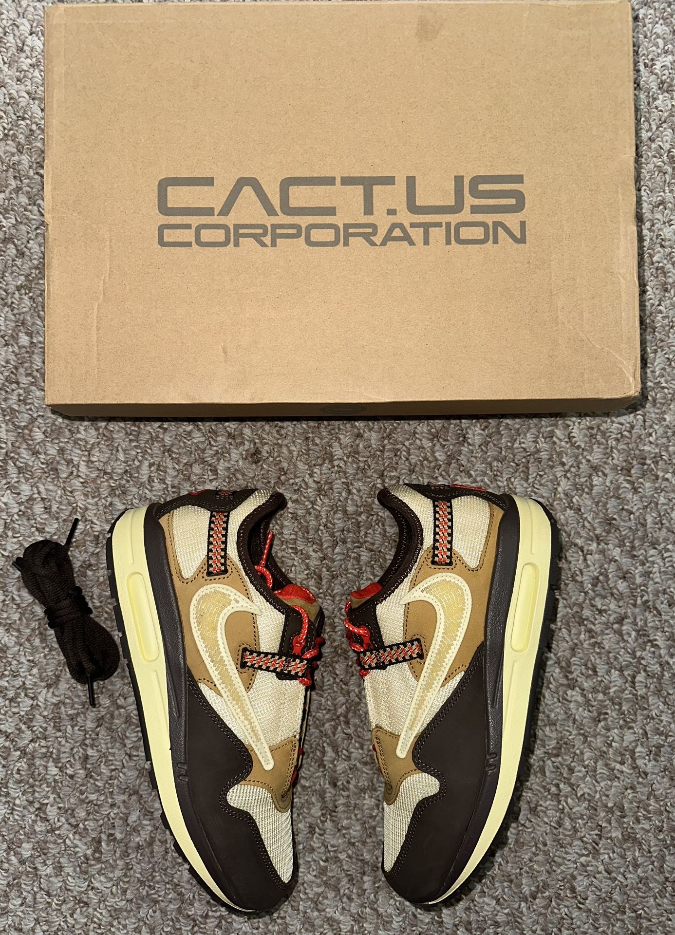 Nike Air Max 1 Travis Scott OG Cactus Jack “Baroque Brown” Size 8 (Worn 2x) ❤️🔥