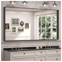 large bathroom mirror