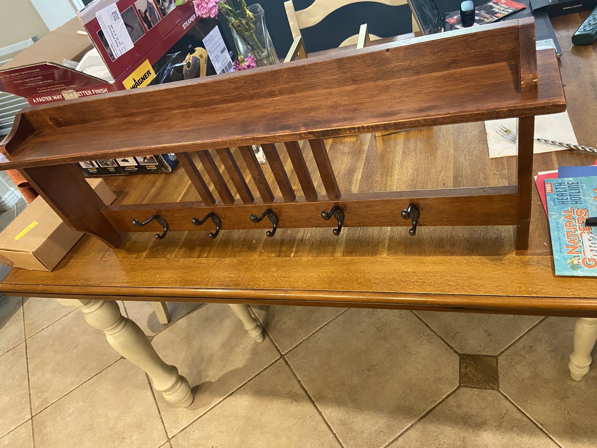 Wall Mount Storage Rack- Coats, Hats & More