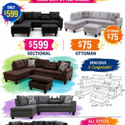 🔥 SECTIONAL SALE 🔥 Upgrade your living room without breaking the bank!