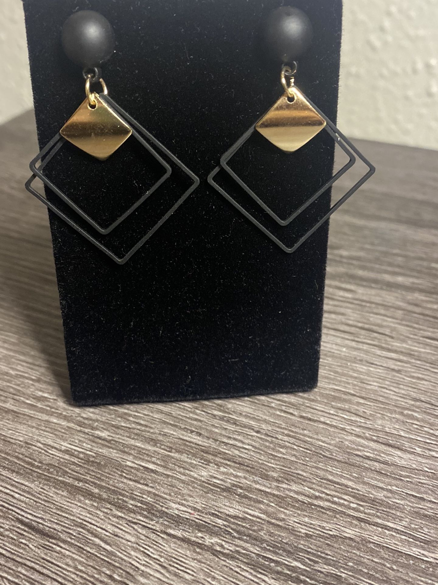 Black Drop Earrings