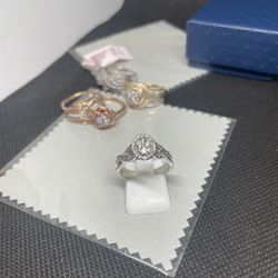10k white gold halo diamond ring