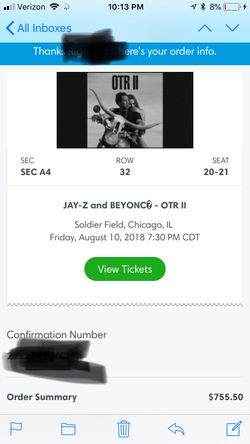 Beyonce and Jay Z floor seats