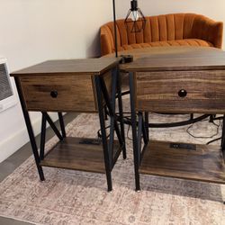 Night Stands / Bed Side Tables Set Of Two