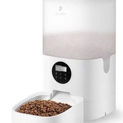 New PETLIBRO Automatic Dog/Cat Feeder, 6L w/ Timer, Interactive Voice Recorder, White Model PLFA002