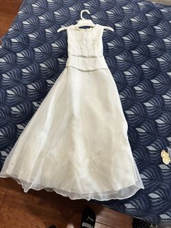 White Young Girls Dress Size 6