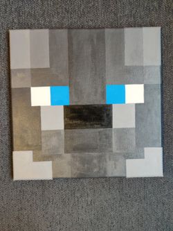 Minecraft Siamese Cat Painting