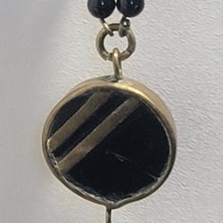 34" Vintage Horn Tassel Necklace 