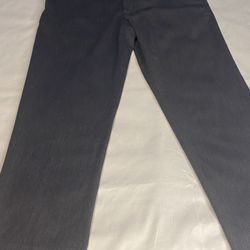 Men's Van Heusen Grey Dress Pants Size L 34-36 Straight Fit Excellent condition 