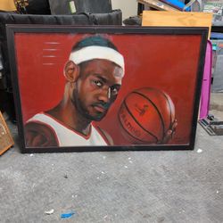 Acrylic LeBron James Painting 