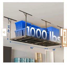 Garage overhead storage racks 4 ft by 8 ft metal