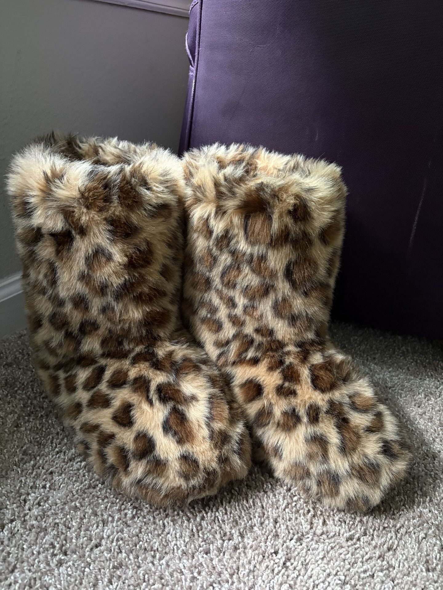 Faux Fur Y2K Boots