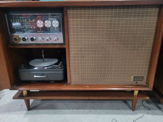 Stereo console mid century