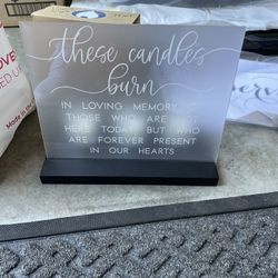 Wedding Memorial With 3 Candles 