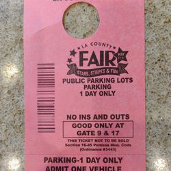 LA County Fair Parking Pass