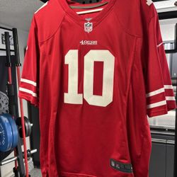 Niners 49ers NFL Jersey Authentic Large 