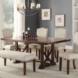 Dining Table + 4 Chairs and Bench