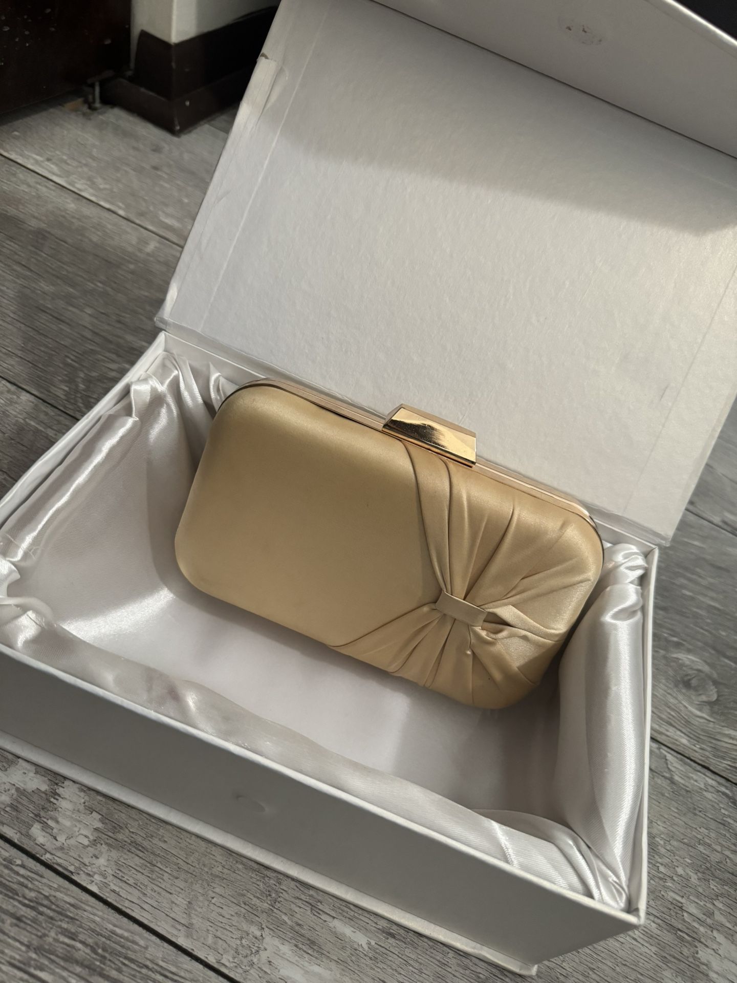 Gold Clutch with Box
