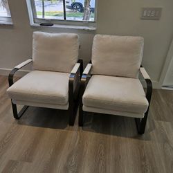 2 White Chairs