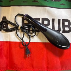 Black Hair Straightener Brush with Cord