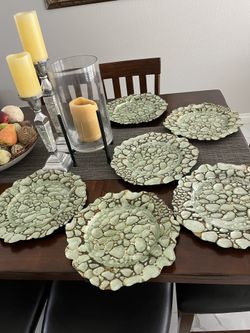 6 Pebble Dinnerware Z Gallerie 13”