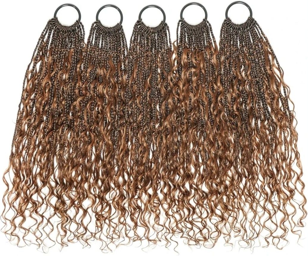 18" Crochet Deep Wave Boho Box Braids