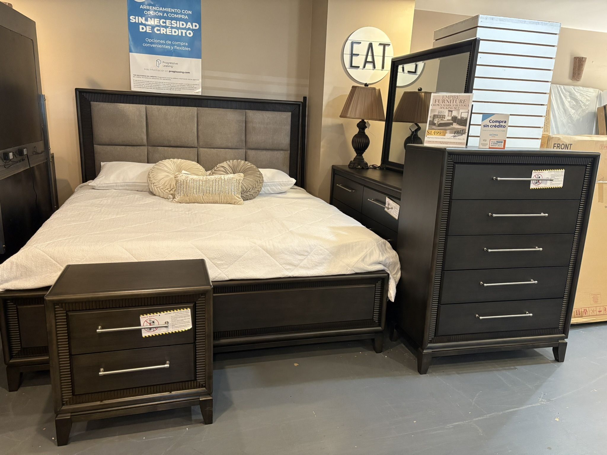 New 5pc King Bedroom Set