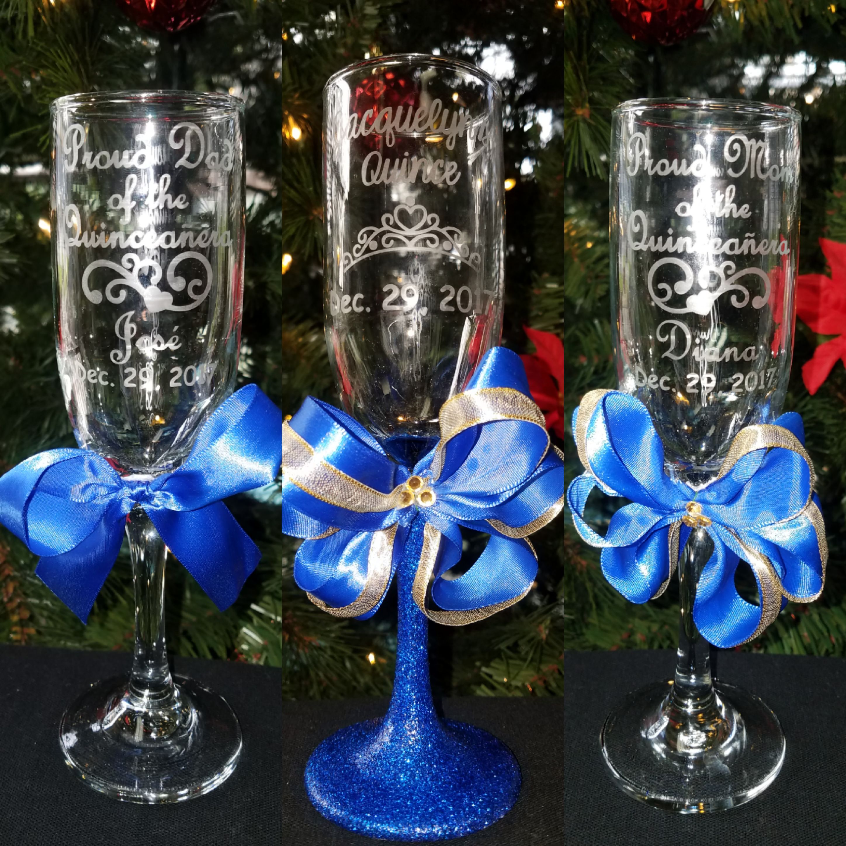 Quinceañera Glasses and Wedding glasses