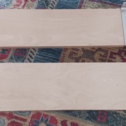 2 Wood Shelves With Stainless Steel Hardware 31.5 long X 7.5 Deep