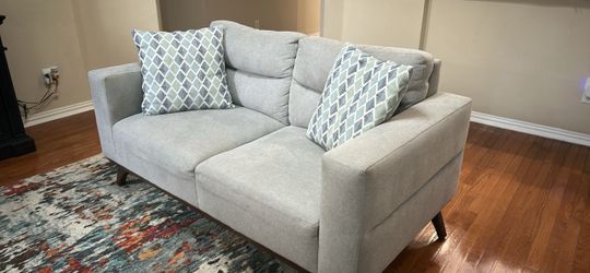 Gray loveseat