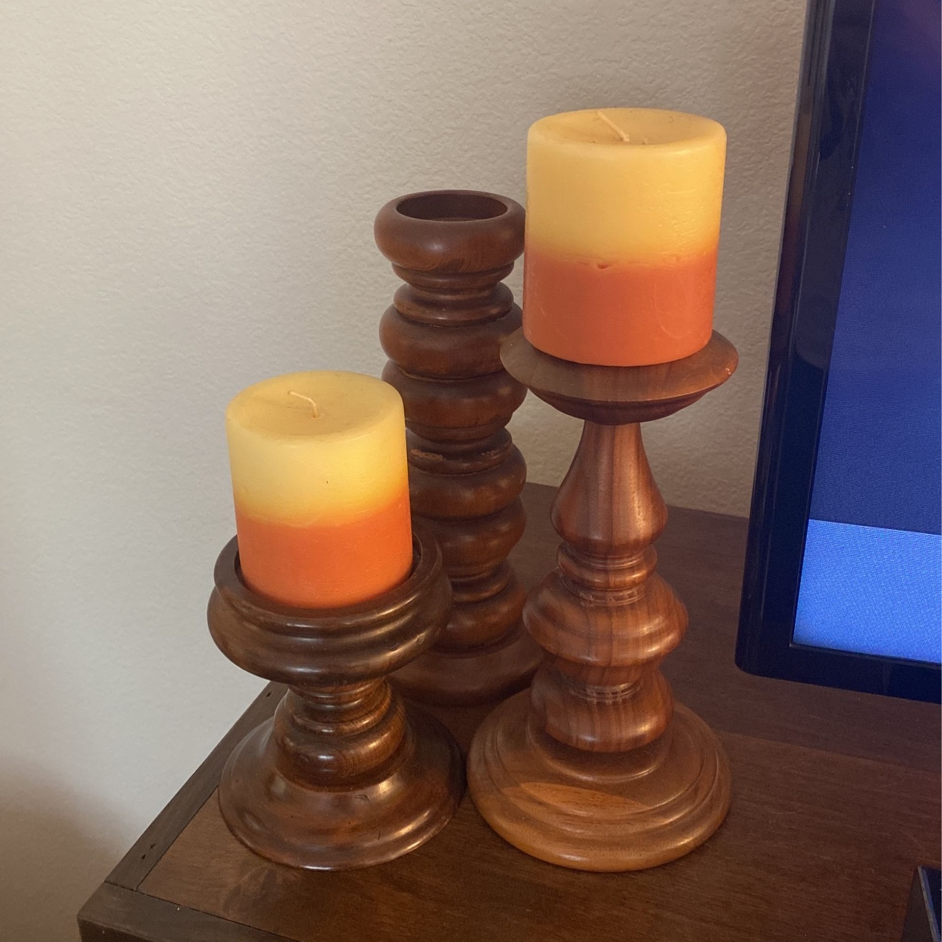 Wooden Candle Holders