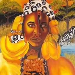 James Dunbar Oil On Canvas Painting- African Woman