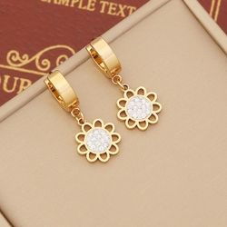 Expressive Womens Flower Earrings With Gift Box