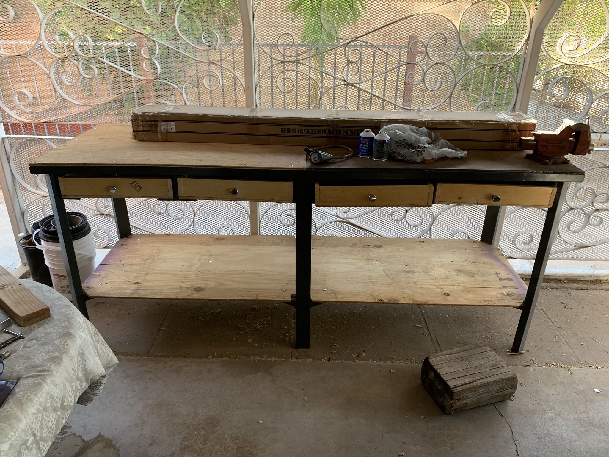 Very Heavy Work Shop Table Industrial Tools For Sale