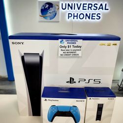 SONY PLAYSTATION PS5 DISC VERSION NEW IN BOX $1 DOWN TODAY REST IN PAYMENTS.NO CREDIT CHECK 