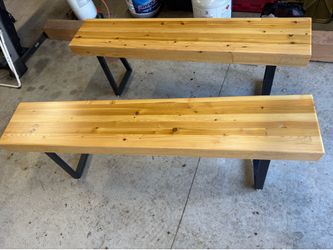 Custom wood benches