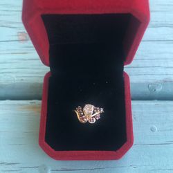 Beautiful Vintage 14k Solid Yellow Gold Diamond-5 Rubies-1 Sapphire-1 Garnet Ring Size 6-Makers Stamp