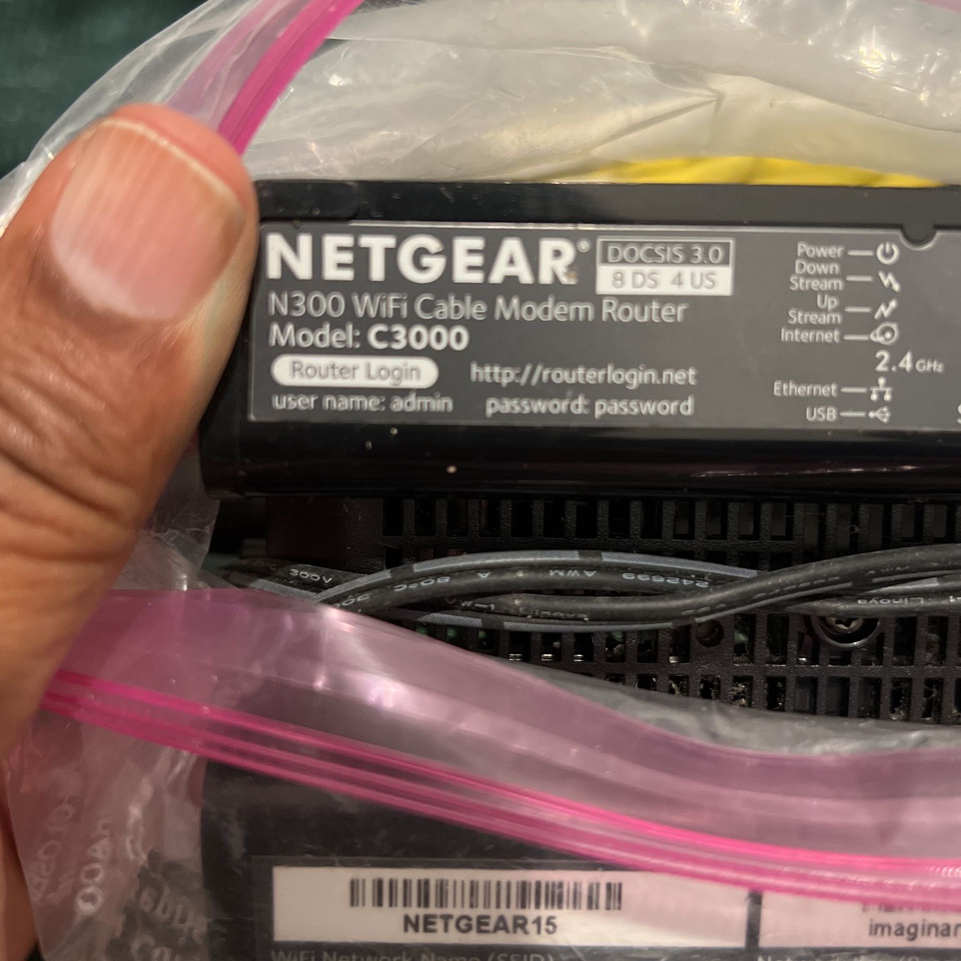 Netgear C3000 Cable Modem Router 