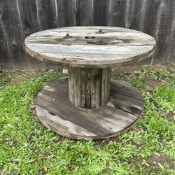 Large Wood Wire Spool