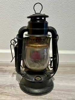 Rare Antique Dietz Little Wizard Cold Blast Kerosene Lantern Red Lens Railroad Buggy Americana Vintage NY