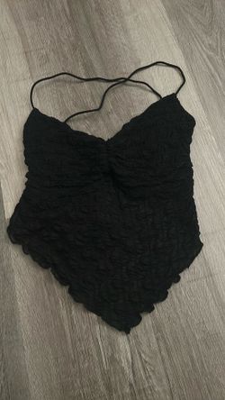 Backless Lacey halter top